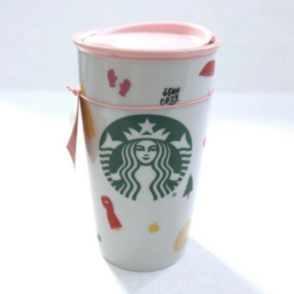 Starbucks 2018 ban.do Sweater Weather Stay Cozy Double Wall Ceramic Tumbler